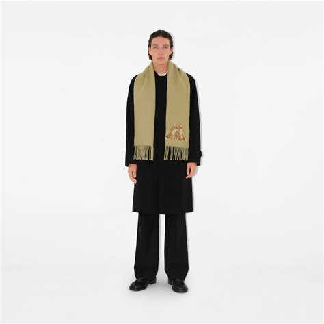 Fox Wool Cashmere Scarf in Hunter 